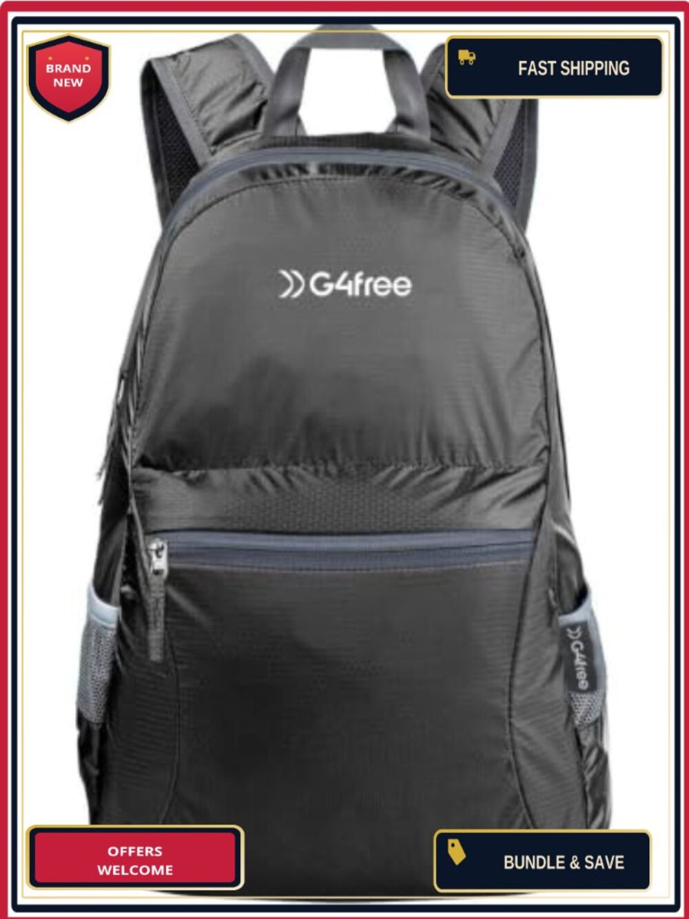 Foldable Packable Travel Hiking Daypack 30L Water Resistant Lightweight